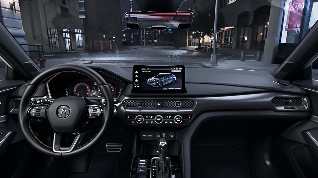 Interior View of Acura 2025 INTEGRA A-Spec in Ebony