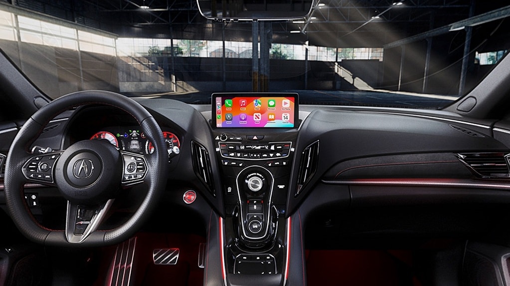 Interior View of 2026 Acura RDX A-Spec in Ebony Ultrasuede